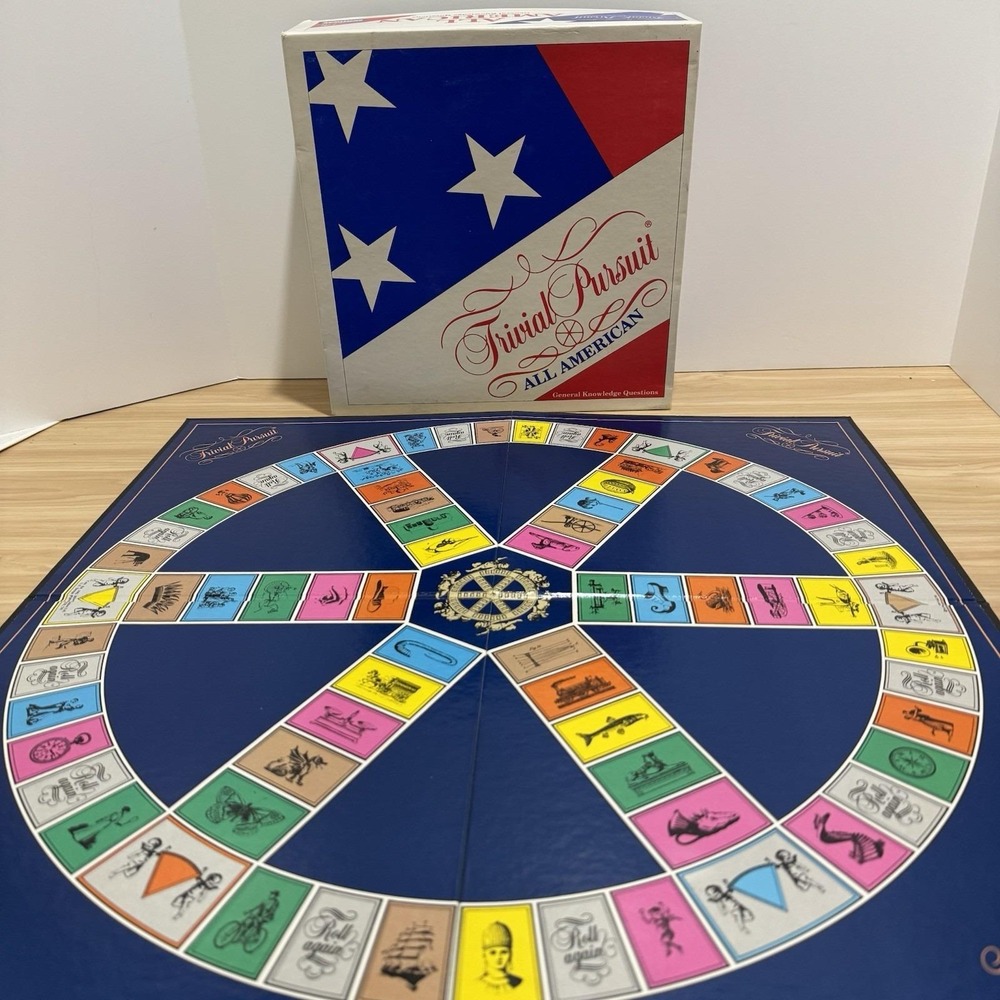 Trivial Pursuit All American Vintage 1993 Parker Brothers Board Game New Open Bx - Picture 14 of 14